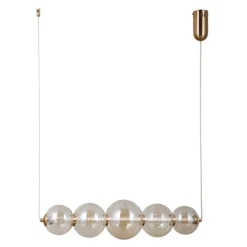 Store Lampa wisząca nad stół, ledowa PND-34359-5H-HBR-AMB z serii BUTERO Żyrandole Nowoczesne