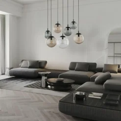 Store Lampa wisząca pająk z kolorowymi kloszami TK 4863 ESME | Kaja Żyrandole Nowoczesne