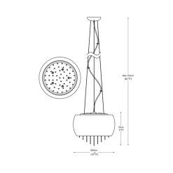 Discount Lampa wisząca P0076-05K-F4GR z serii VISTA| Kaja Oświetlenie Żyrandole Nowoczesne