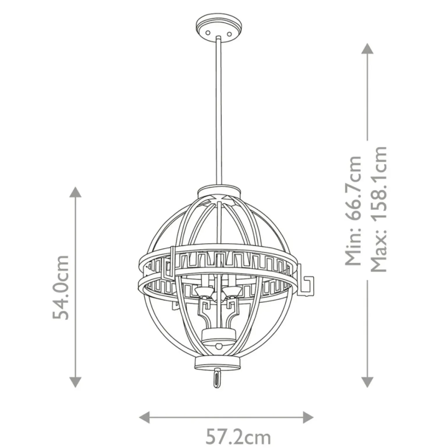 Fashion Lampa wisząca, postarzane złoto GN-LEMURIA-3P-A z serii LEMURIA Żyrandole Nowoczesne