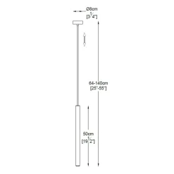 Discount Lampa wisząca srebrna tuba LED P0461-01A-F4F4 LOYA| Kaja Oświetlenie Żyrandole Nowoczesne