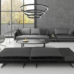 Best Sale Lampa wisząca, trzy obręcze różnej wielkości ML8424 z serii GALAXIA | Kaja Oświe Żyrandole Nowoczesne