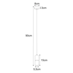 Cheap Lampa wisząca tuba w kolorze czerni i srebra K-5245 z serii VESTA Żyrandole Nowoczesne