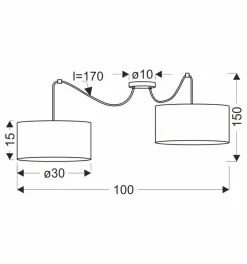 Store Lampa wisząca typu pająk z imitacją drewna 32-18397 LEGNO P | Kaja Żyrandole Nowoczesne