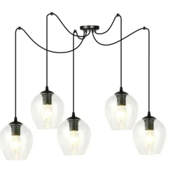 Discount Lampa wisząca typu pająk z nieregularnymi kloszami 756/5 LEVEL | Kaja Żyrandole Nowoczesne
