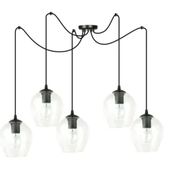 Discount Lampa wisząca typu pająk z nieregularnymi kloszami 756/5 LEVEL | Kaja Żyrandole Nowoczesne