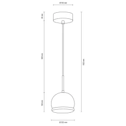 Hot Lampa wisząca w formie srebrny kuli GU10 5141174 BALL WOOD | Kaja Żyrandole Nowoczesne
