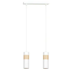 Shop Lampa wisząca w kolorze białym i złotym do kuchni 733/2 z serii AKA Żyrandole Nowoczesne