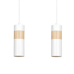 Shop Lampa wisząca w kolorze białym i złotym do kuchni 733/2 z serii AKA Żyrandole Nowoczesne