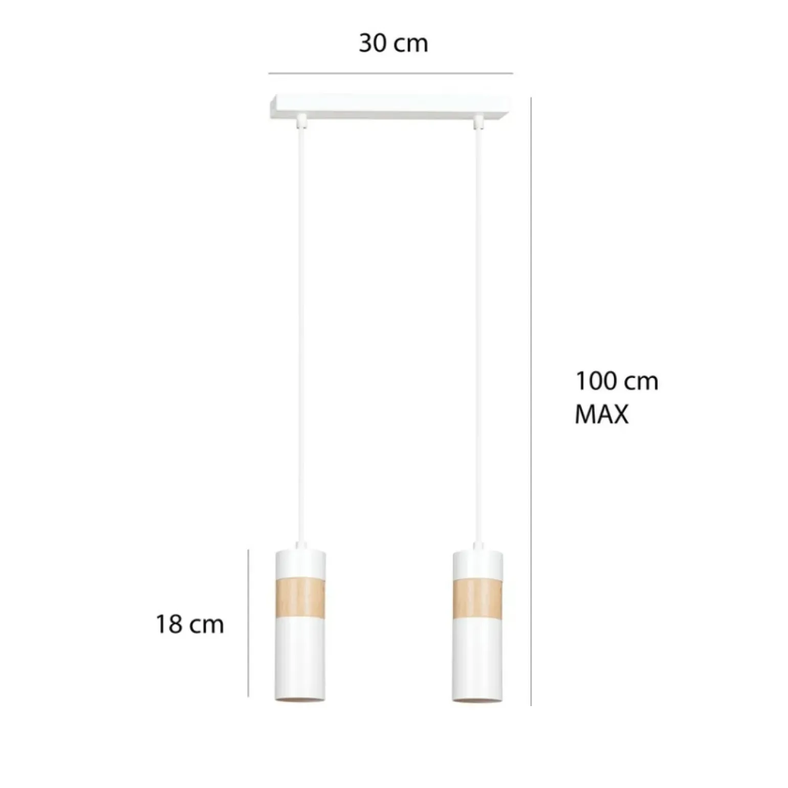 Shop Lampa wisząca w kolorze białym i złotym do kuchni 733/2 z serii AKA Żyrandole Nowoczesne