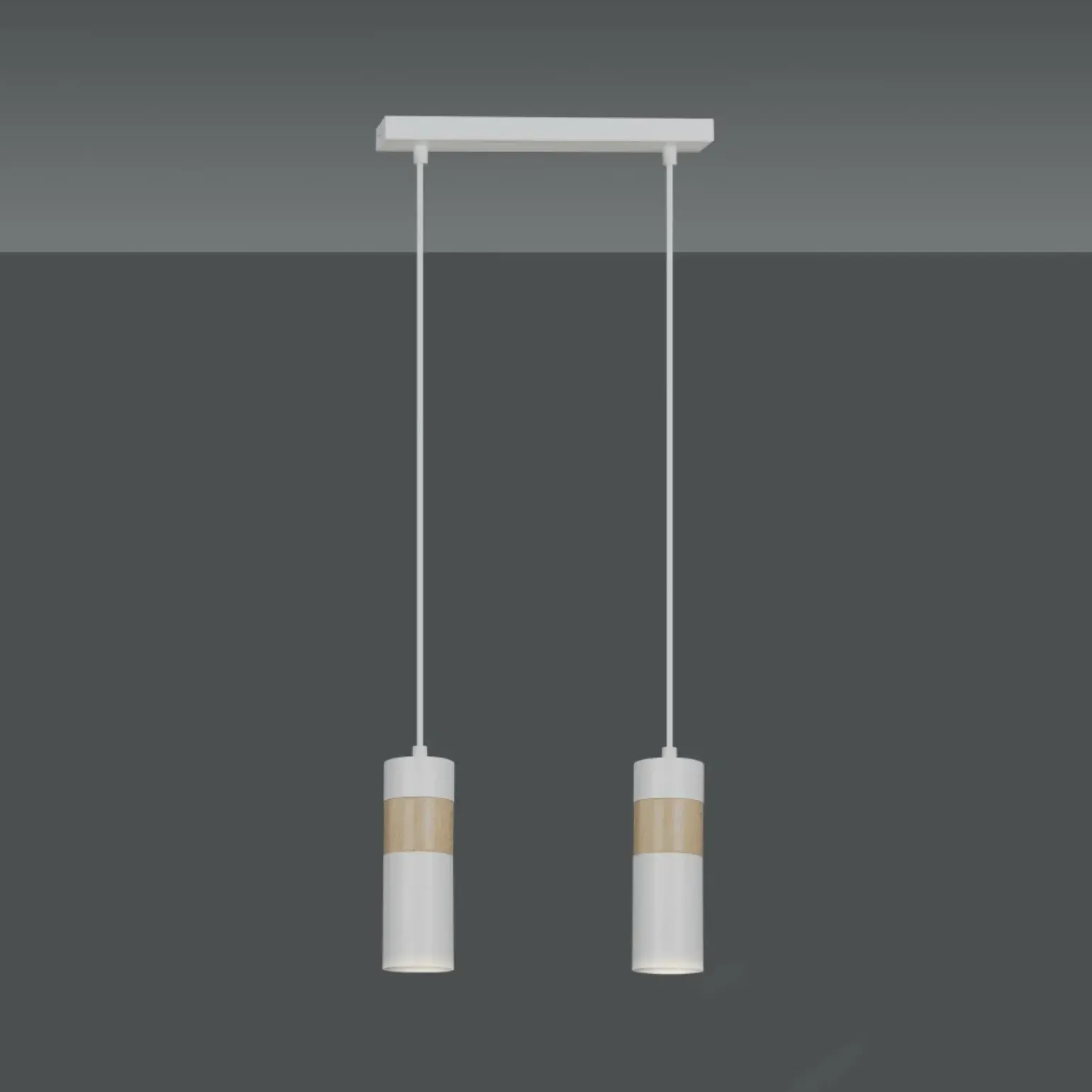 Shop Lampa wisząca w kolorze białym i złotym do kuchni 733/2 z serii AKA Żyrandole Nowoczesne