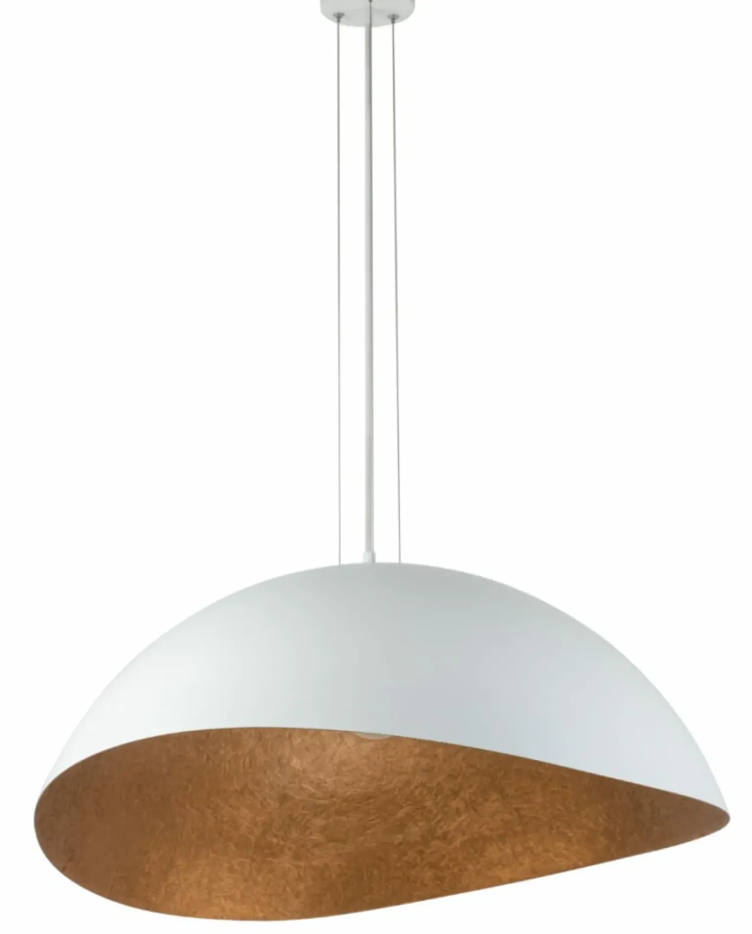 Clearance Lampa wisząca w kolorze bieli i miedzi SIG 40623 z serii SOLARIS Żyrandole Nowoczesne