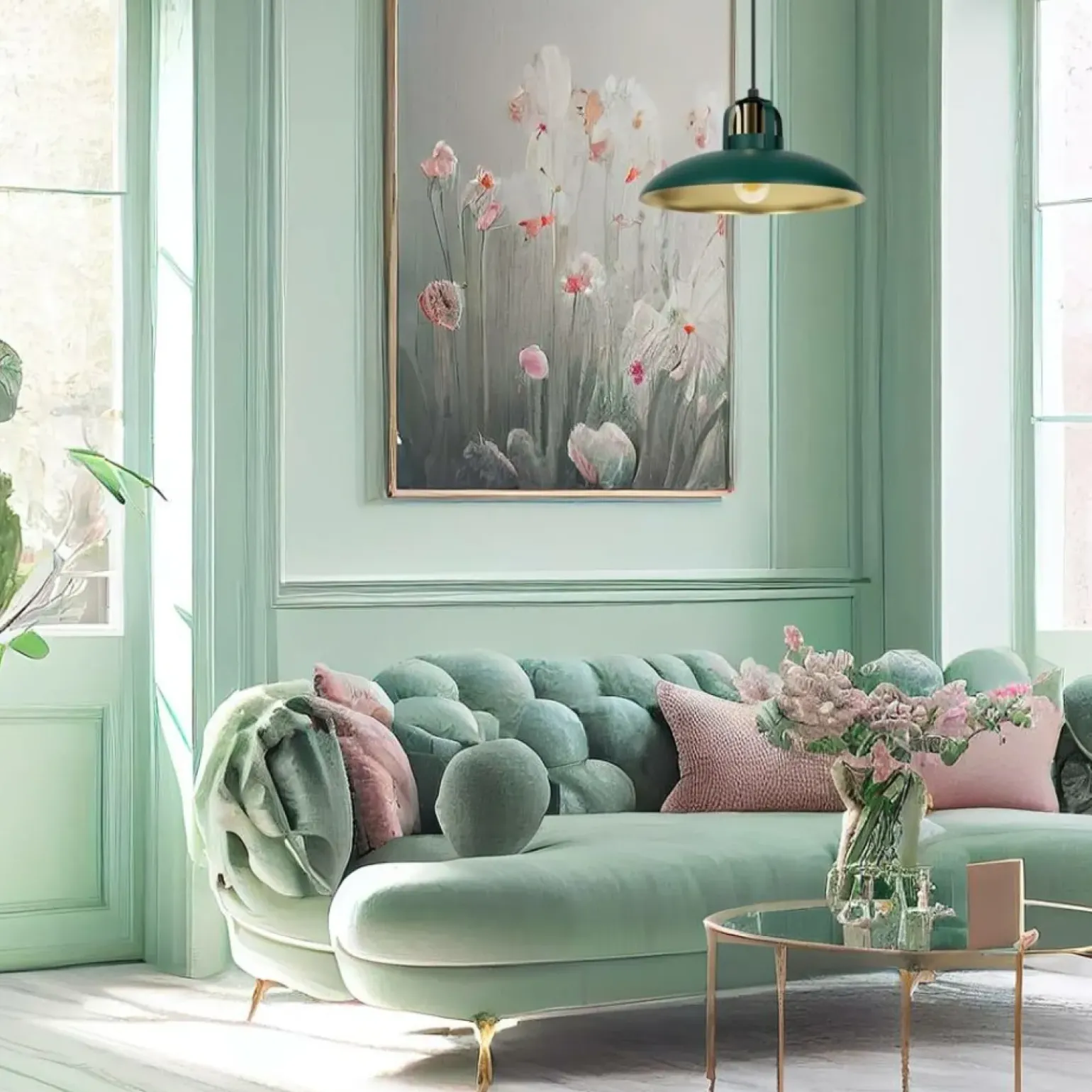 Cheap Lampa wisząca w kolorze eleganckiej zieleni MLP7709 z serii FELIX | Kaja Oświetl Żyrandole Nowoczesne