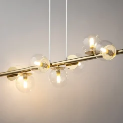 Clearance Lampa wisząca w kolorze złota, z kloszami SIG 40800 z serii AVOLA Żyrandole Nowoczesne