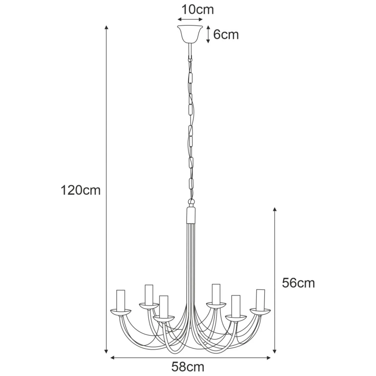 Sklep Kaja Lampa wisząca w kształcie świecznika K-3520 PERSEO | Kaja Oświetlenie