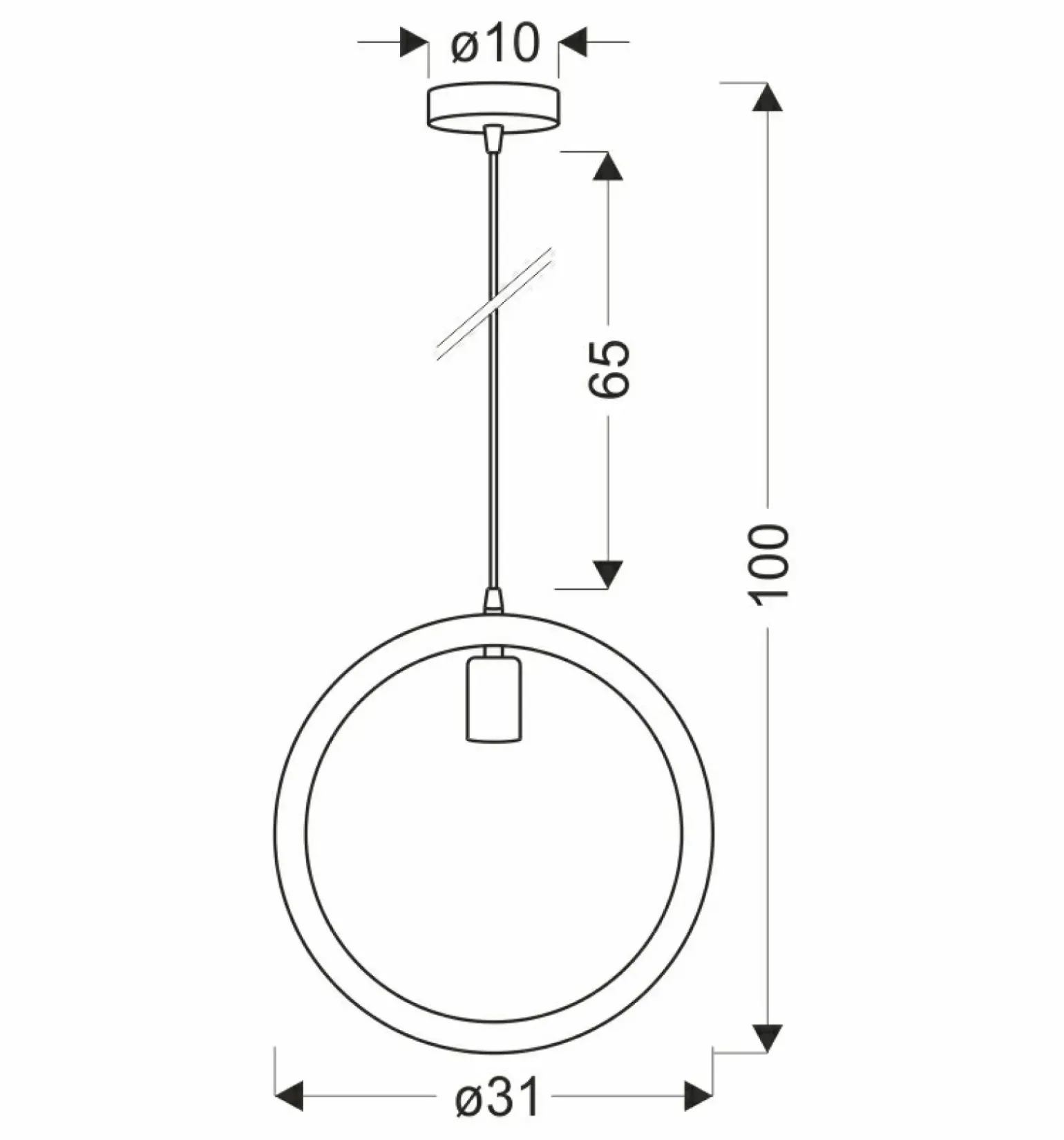 Best Lampa wisząca w stylu boho, w kształcie okręgu 31-28754 z serii KOLO | Kaja Oświ Żyrandole Nowoczesne