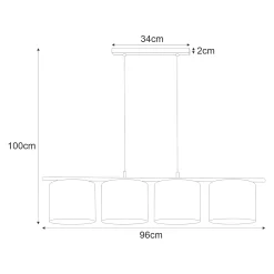 Sklep Kaja Lampa wisząca w stylu boho nad wyspę kuchenną K-4377 | Kaja