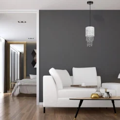 Sklep Kaja Lampa wisząca w stylu glamour, z kryształami MLP6434 z serii ALMERIA | Kaja Oświ
