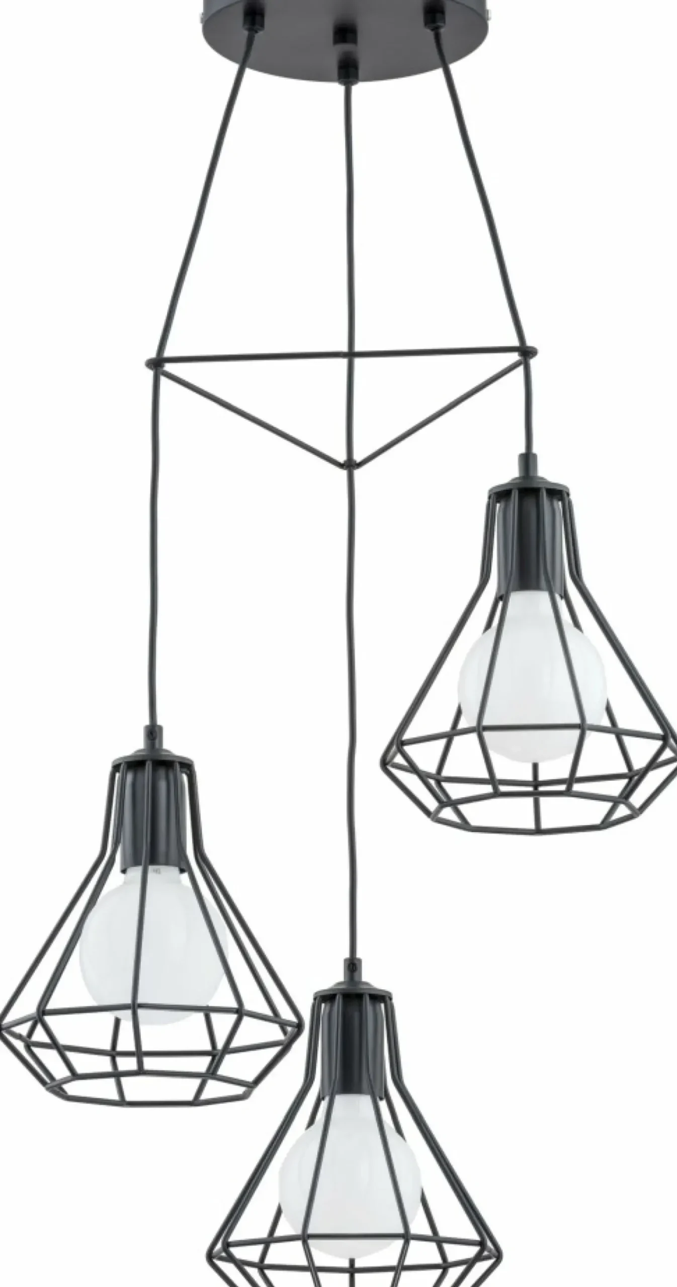 Best Lampa wisząca w stylu loftowym, druciane klosze AL 62134 KORD | Kaja Żyrandole Nowoczesne