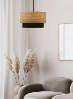 Hot Lampa wisząca w stylu rustykalnym, z abażurem 31-21700 z serii RITANA | Kaja Ośw Żyrandole Nowoczesne