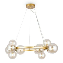 Cheap Lampa wisząca w złotym kolorze z kloszami MOD545PL-11G z serii DALLAS Żyrandole Nowoczesne