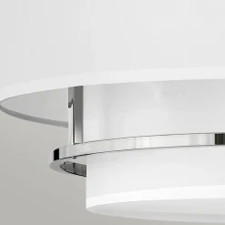 Discount Lampa wisząca z abażurem, srebrna HK-GRAHAM-L-PN z serii GRAHAM Żyrandole Nowoczesne