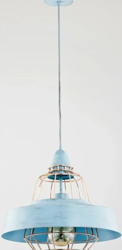 Discount Lampa wisząca z żarówką w złotej klatce AL 60379 | Kaja Żyrandole Nowoczesne