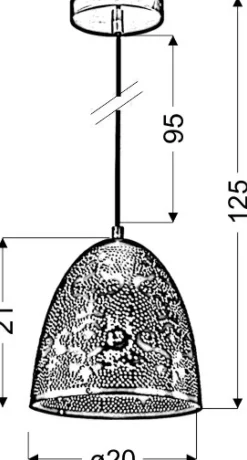 Sklep Kaja Lampa wisząca z ażurowym kloszem 31-43306 SFINKS | Kaja Oświetlenie