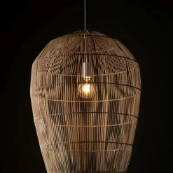Store Lampa wisząca z beżowym abażurem 11165 HAITI | Kaja Oświetlenie Żyrandole Nowoczesne
