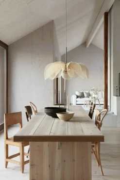 Cheap Lampa wisząca z beżowym, nietypowym abażurem 108661 STYRKA | Kaja Żyrandole Nowoczesne