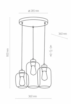 Shop Lampa wisząca z beżowymi kloszami TK 3175 MARCO BROWN | Kaja Żyrandole Nowoczesne