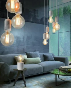 Fashion Lampa wisząca z betonowymi oprawkami na żarówki AZ2385 VOLTA | Kaja Żyrandole Nowoczesne