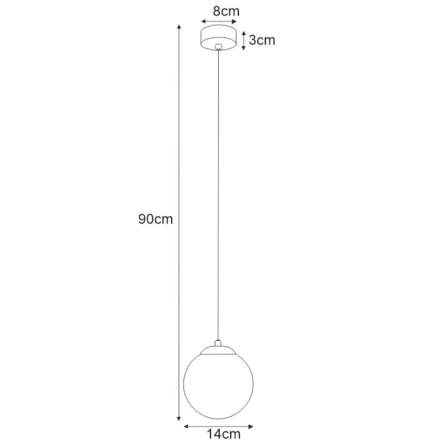 Shop Lampa wisząca z białym matowym kloszem 14 cm K-4910 ISLA | Kaja Żyrandole Nowoczesne