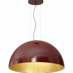 Clearance Lampa wisząca z burgundowo-złotym kloszem LX 1694 z serii COMPO | Kaja Żyrandole Nowoczesne