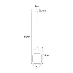 Shop Lampa wisząca z bursztynowym kloszem K-5265 z serii DOKA | Kaja Żyrandole Nowoczesne