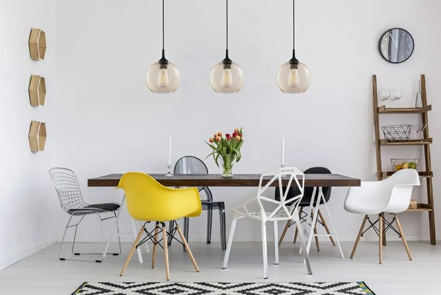 Cheap Lampa wisząca z bursztynowym kloszem TK 6082 z serii CUBUS | Kaja Żyrandole Nowoczesne