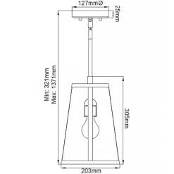 Sklep Kaja Lampa wisząca z ciekawym szkłem FE-HARROW-P-S z serii HARROW