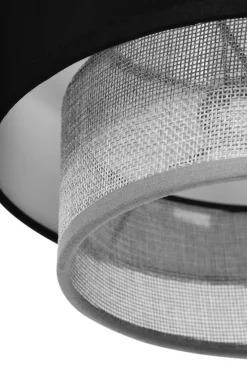 Sklep Kaja Lampa wisząca z czarno-szarym abażurem K-5170 z serii ETELA | Kaja