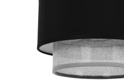 Sklep Kaja Lampa wisząca z czarno-szarym abażurem K-5170 z serii ETELA | Kaja