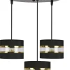 Store Lampa wisząca z czarno-złotymi abażurami 33-37602 PANDY | Kaja Żyrandole Nowoczesne