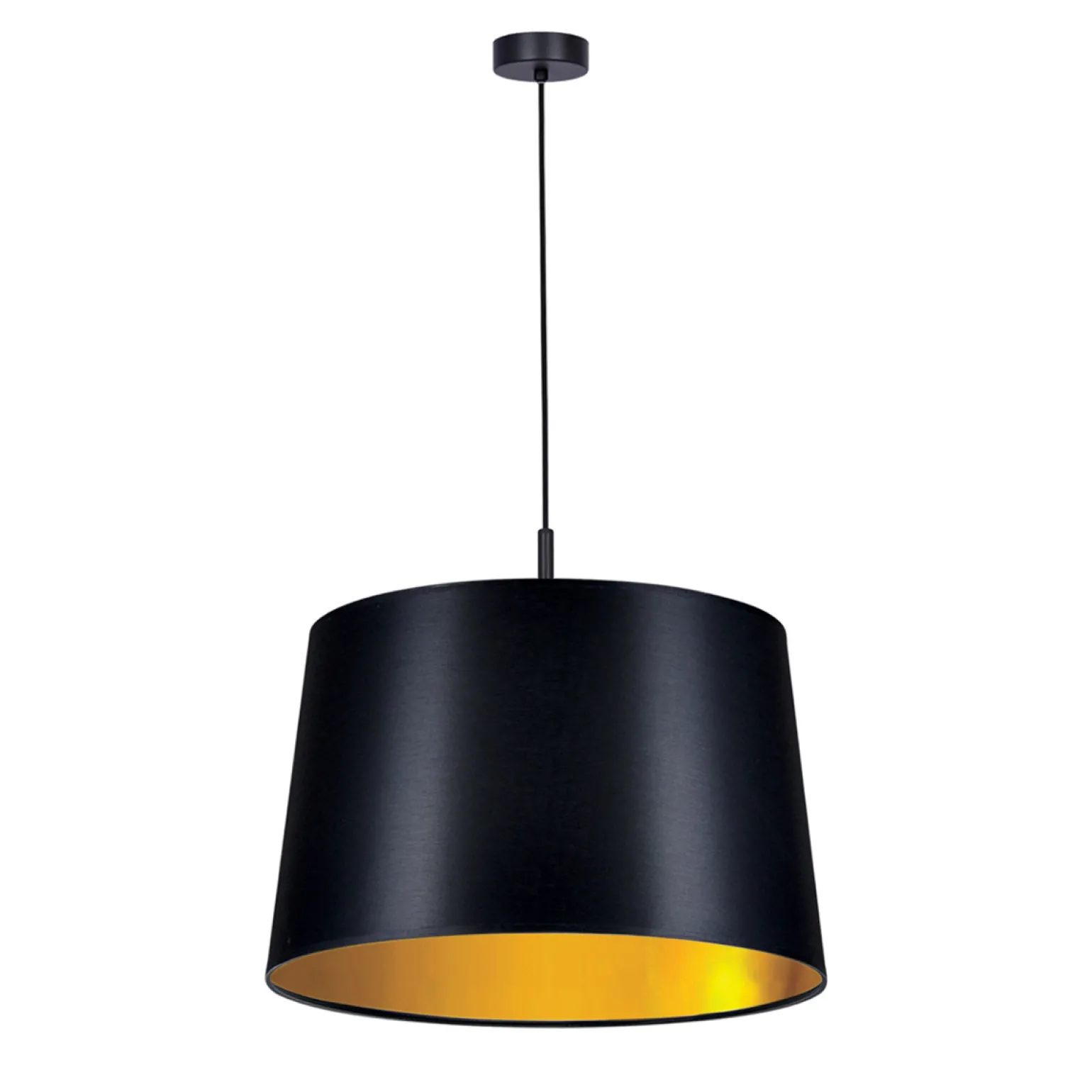 Sklep Kaja Lampa wisząca z czarno-złotym abażurem K-4355 | Kaja Oświetlenie