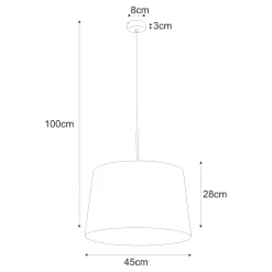 Sklep Kaja Lampa wisząca z czarno-złotym abażurem K-4355 | Kaja Oświetlenie