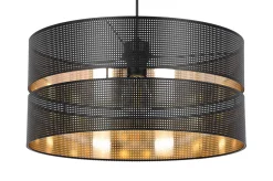 Sklep Kaja Lampa wisząca z czarno-złotym abażurem K-5221 z serii ZIMBO | Kaja