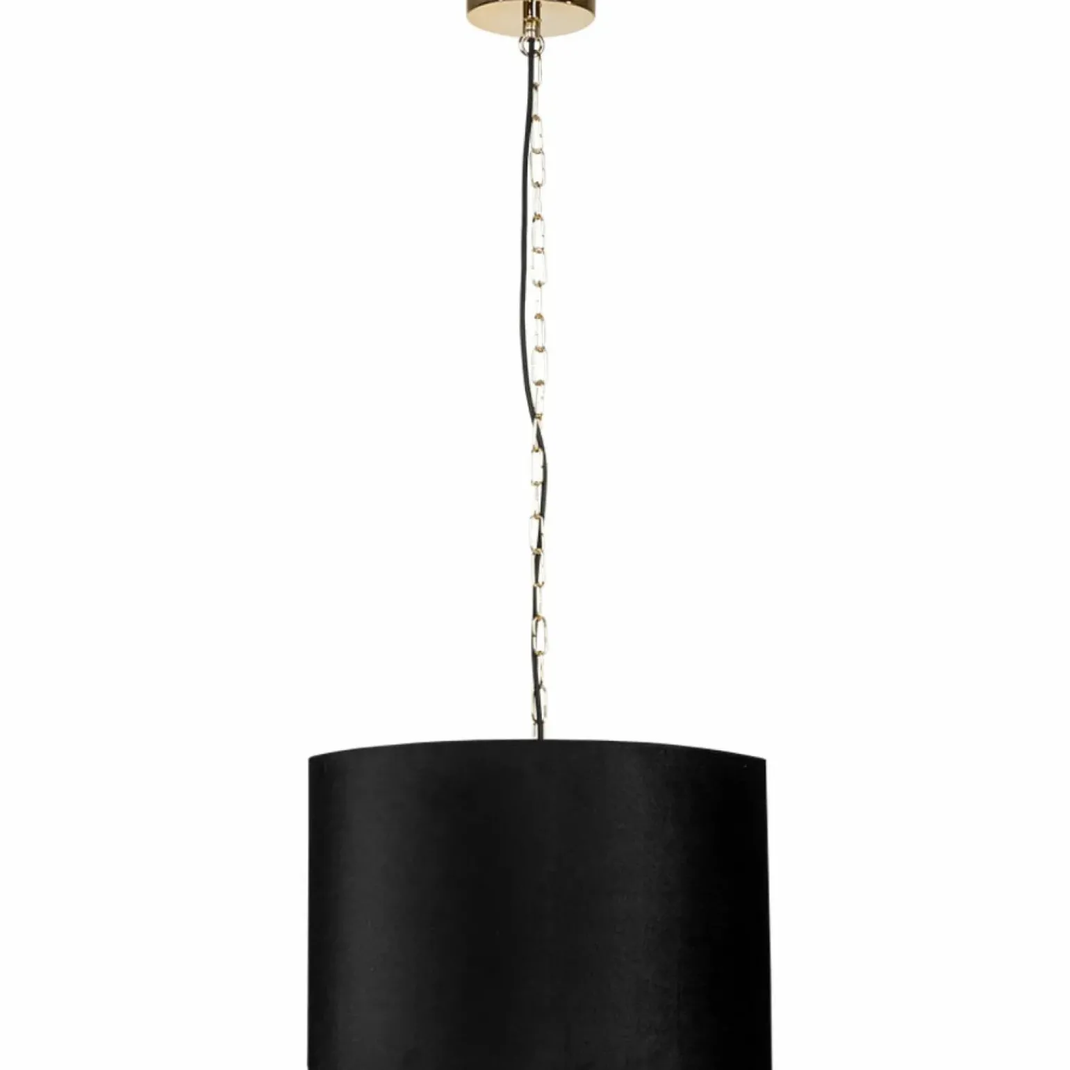 Flash Sale Lampa wisząca z czarnym abażurem, złot zwis P06-GD-BK z serii INGA Żyrandole Nowoczesne