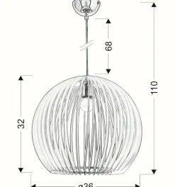 Sklep Kaja Lampa wisząca z m kloszem 31-50413 HAGA | Kaja Oświetlenie
