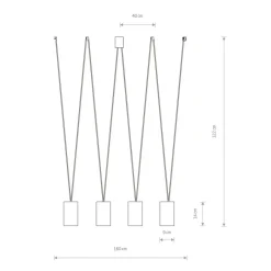 Cheap Lampa wisząca z czterema tubami, nowoczesna 7816 | Kaja Oświetlenie Żyrandole Nowoczesne