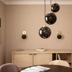 Discount Lampa wisząca z dekoracyjnymi kloszami ABR-3SLWS-E14 SFERO | Kaja Żyrandole Nowoczesne