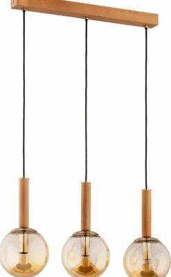 Discount Lampa wisząca z drewna do przytulnej sypialni AL 62312 z serii TO Żyrandole Nowoczesne