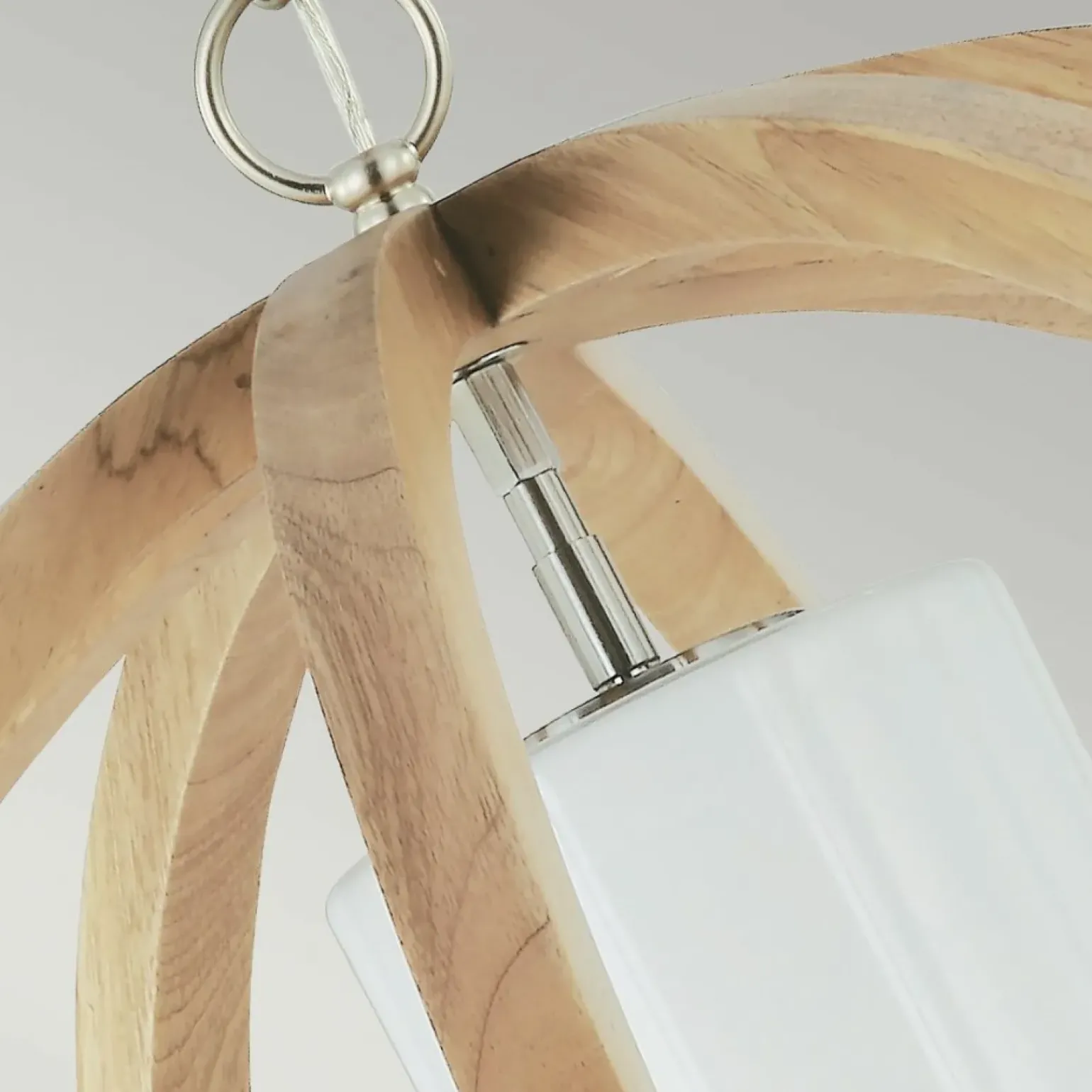 Flash Sale Lampa wisząca z drewnem, boho FE-ALLIER-P-L-LW z serii ALLIER Żyrandole Nowoczesne