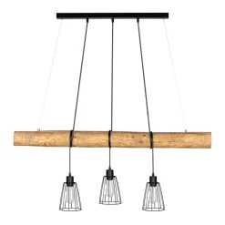 Online Lampa wisząca z drewnianą belką, nad stół 69204304 TRABO LONG | Kaja Żyrandole Nowoczesne
